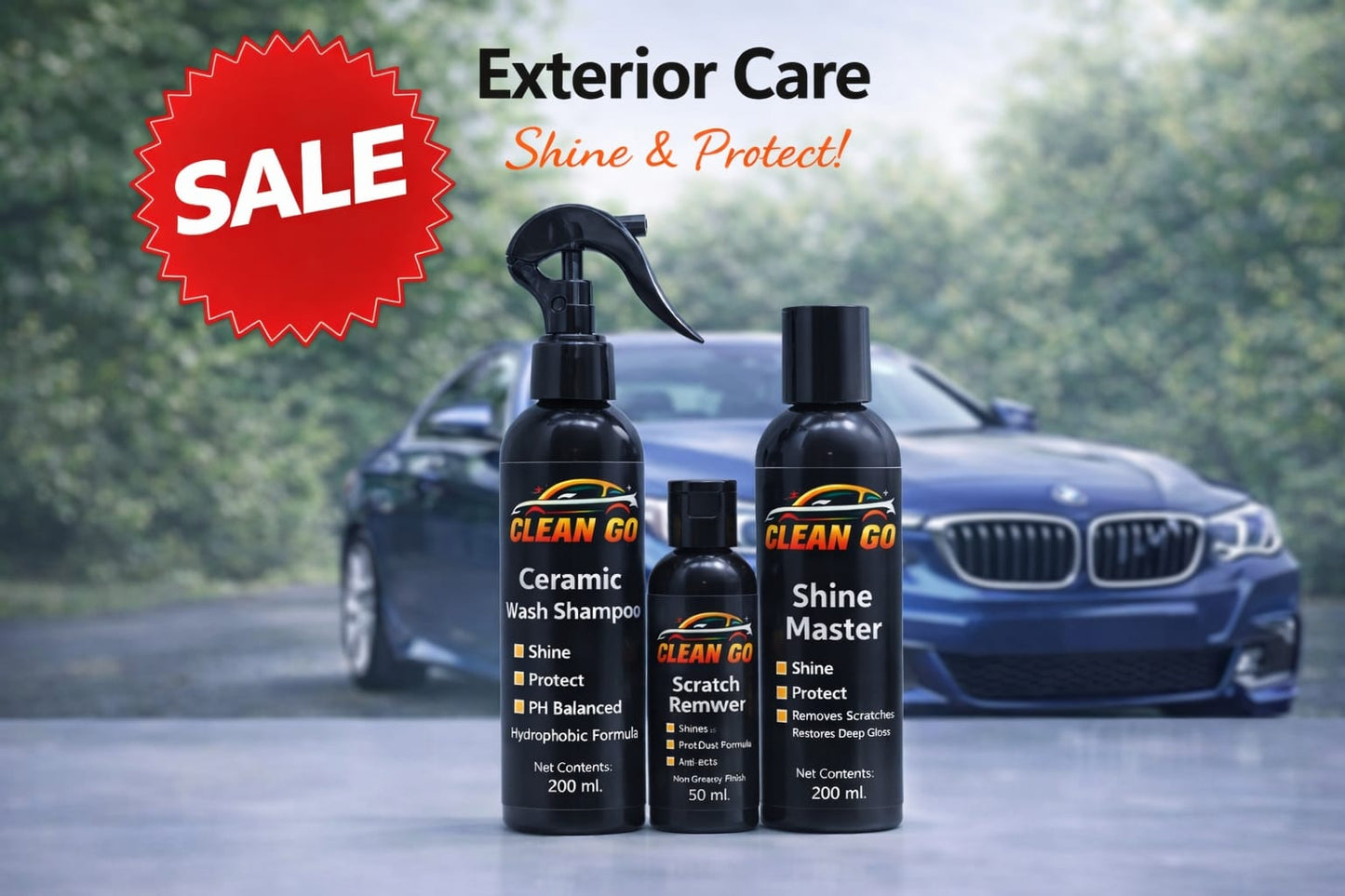 Clean Go's Exterior Car Care Kit