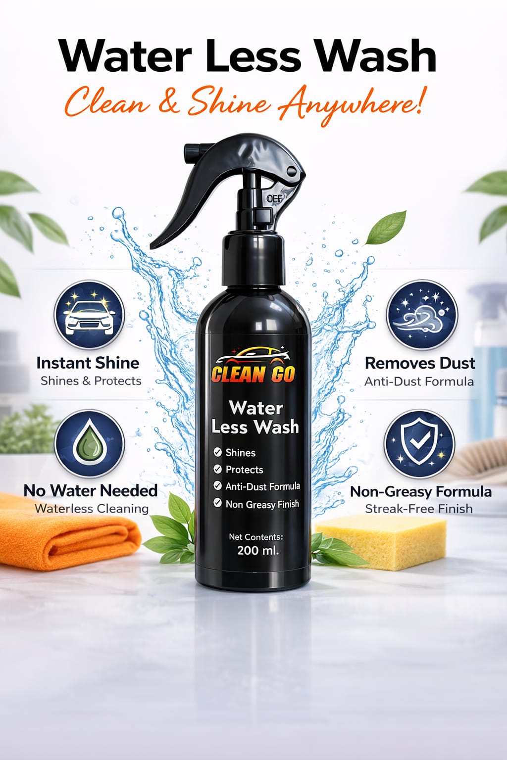 Clean Go's Waterless Wash